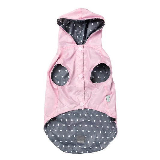 Fuzzyard Flipside 24 Reversible Dog Raincoat - Pink - Fuzzyard - 2
