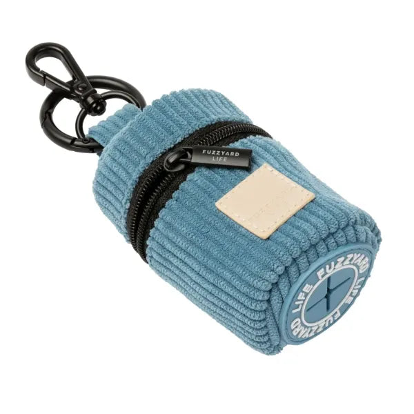 Fuzzyard Life Corduroy Poop Bag Dispenser in French Blue - Fuzzyard - 1