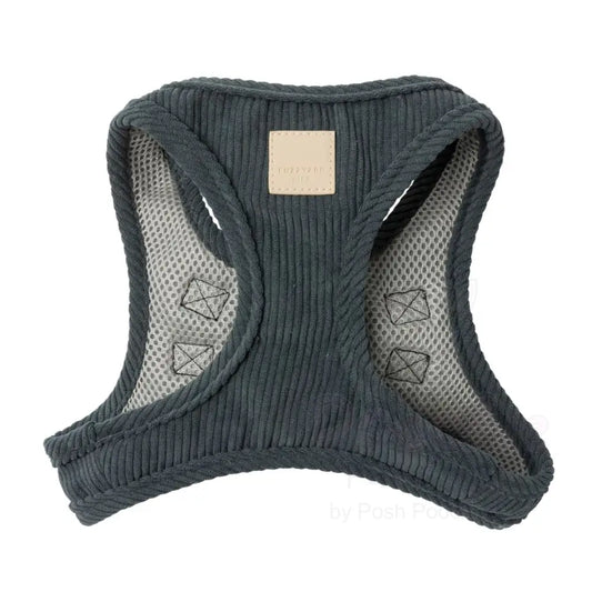 Fuzzyard Life Corduroy Step-in Dog Harness in Slate Grey - Fuzzyard - 2