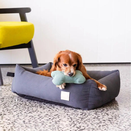 Fuzzyard Life Cotton Dog Bed in Slate Grey - Fuzzyard - 2