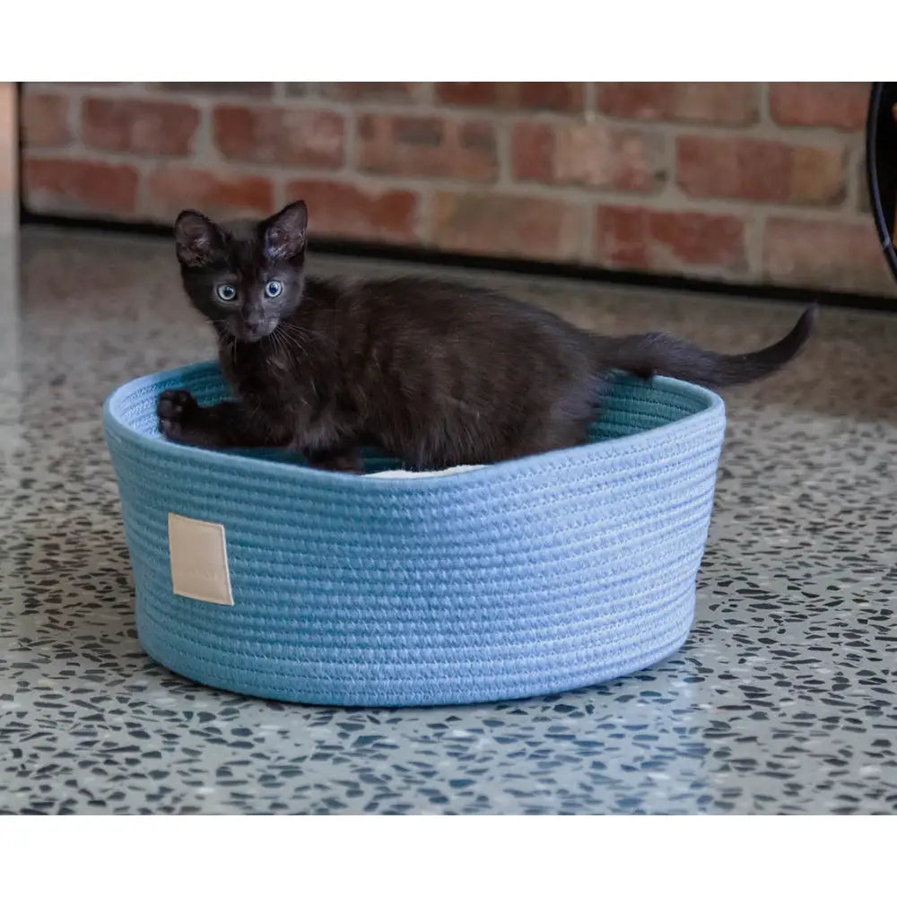 Fuzzyard Life Rope Basket Bed in French Blue - Fuzzyard - 2