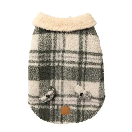 Fuzzyard Lumberjack 25 Dog Jacket - Money Green/cream - Fuzzyard - 2