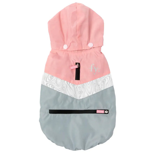 Fuzzyard Seattle Dog Raincoat - Pink and Grey - Fuzzyard - 2