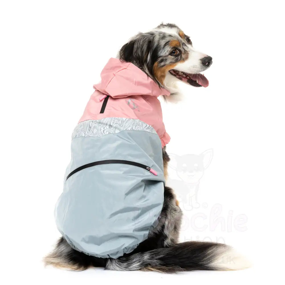 Fuzzyard Seattle Dog Raincoat - Pink and Grey - Fuzzyard - 6