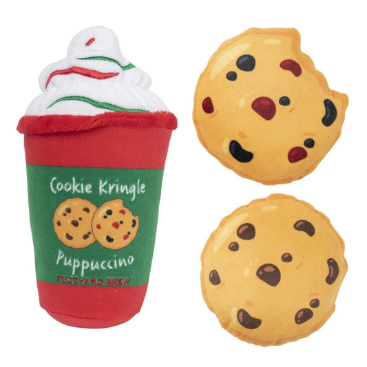 Cookie Kringle Puppuccino & Cookies 3 pk Christmas Dog Toys By FuzzYard