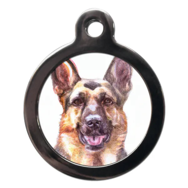 German Shepherd Portrait Dog Id Tag Ps Pet Tags 1