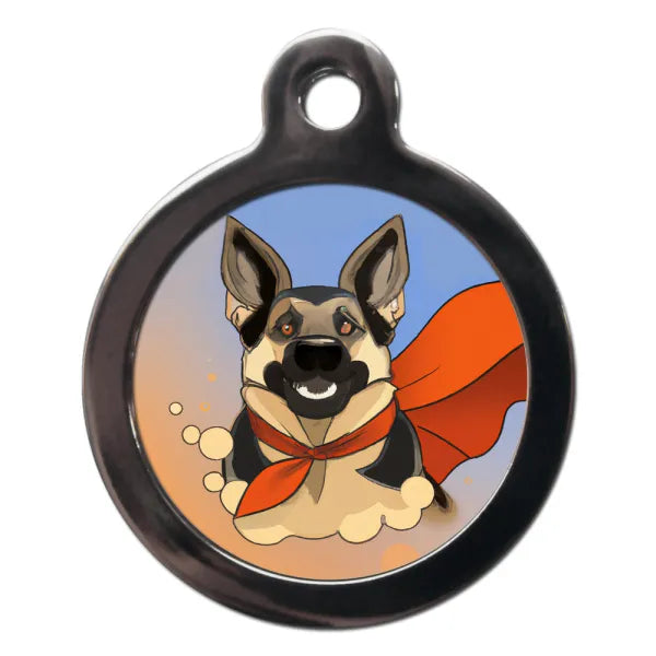German Shepherd Superdog Dog Id Tag Ps Pet Tags 1