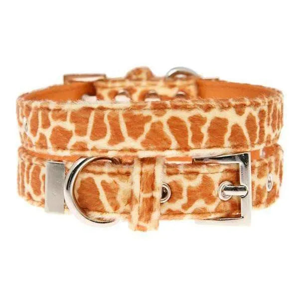 Giraffe Print Fabric Dog Collar - Urban - 1