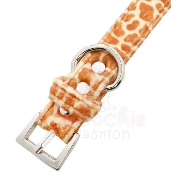 Giraffe Print Fabric Dog Collar - Urban Pup - 2