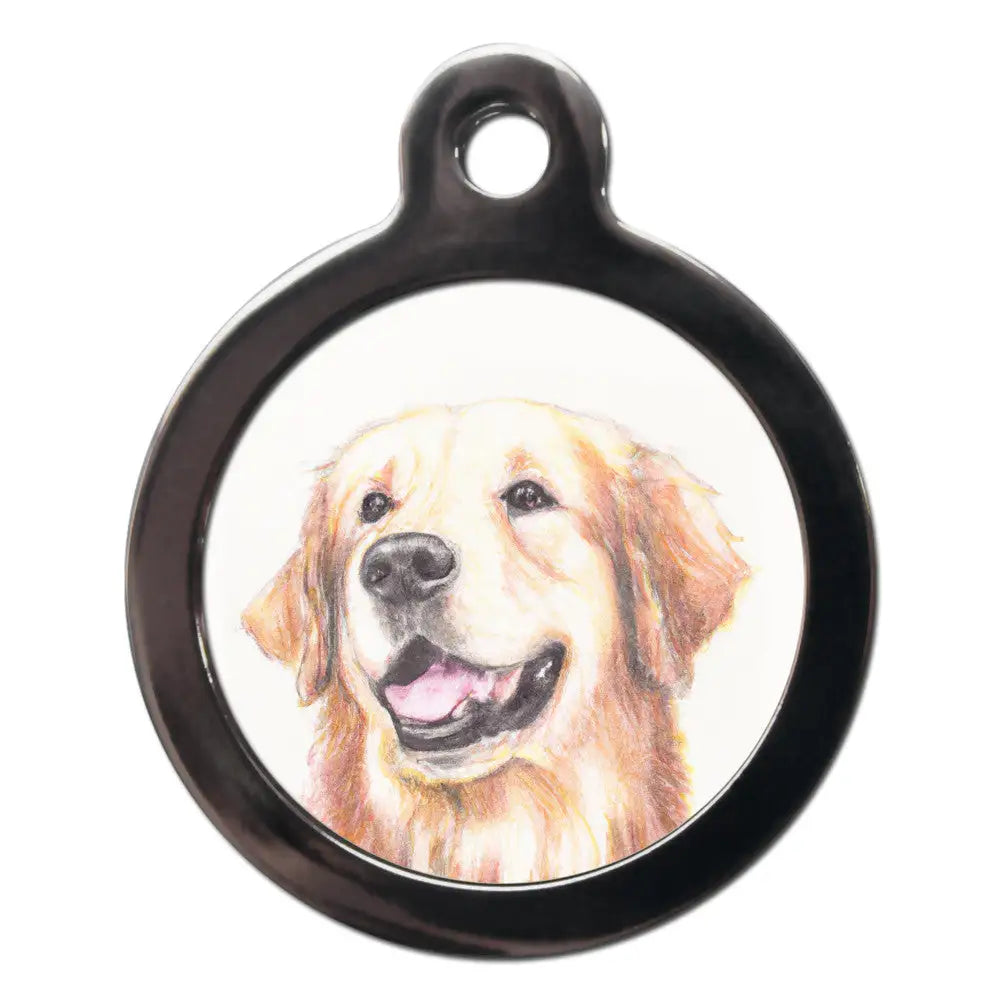Golden Retriever Portrait Dog Id Tag - Ps Pet Tags - 1