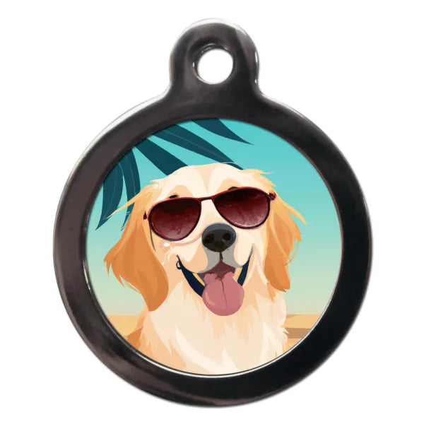 Golden Retriever Summertime Dog Id Tag Ps Pet Tags 1