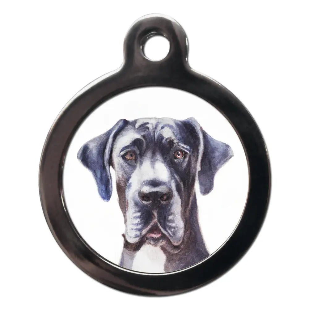 Great Dane Portrait Dog Id Tag - Ps Pet Tags - 1