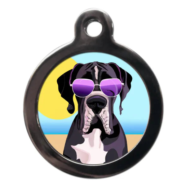 Great Dane Summertime Dog Id Tag Ps Pet Tags 1