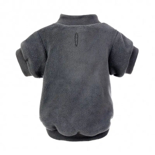 Grey Micro Fleece Dog Sweatshirt - Rich Paw - 1
