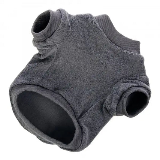 Grey Micro Fleece Dog Sweatshirt - Rich Paw - 2
