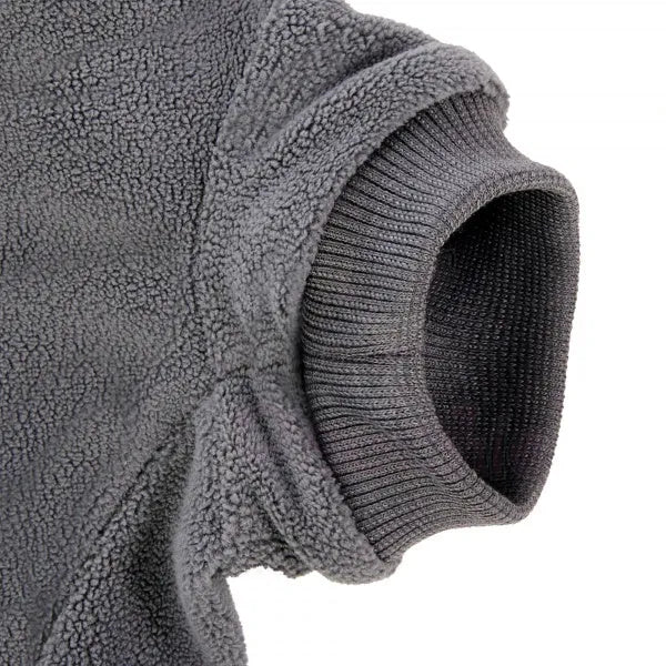 Grey Micro Fleece Dog Sweatshirt - Rich Paw - 3