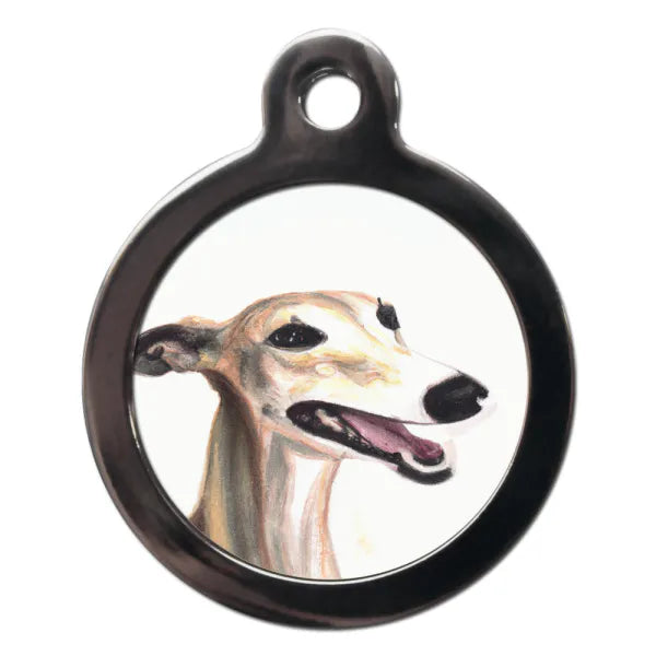Greyhound Portrait Dog Id Tag Ps Pet Tags 1