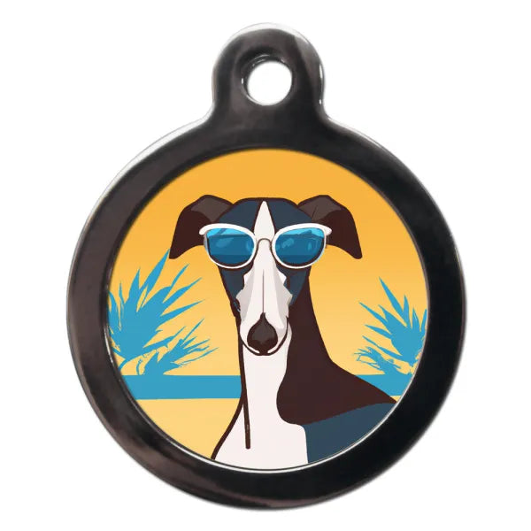 Greyhound Summertime Dog Id Tag Ps Pet Tags 1