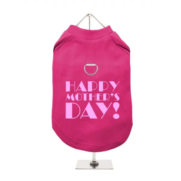 Happy Mother’s Day Harness Dog T-shirt Hot Pink - Mum - 1