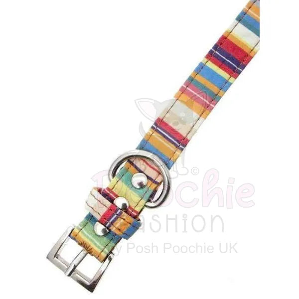 Henley Striped Fabric Dog Collar - Urban - 2