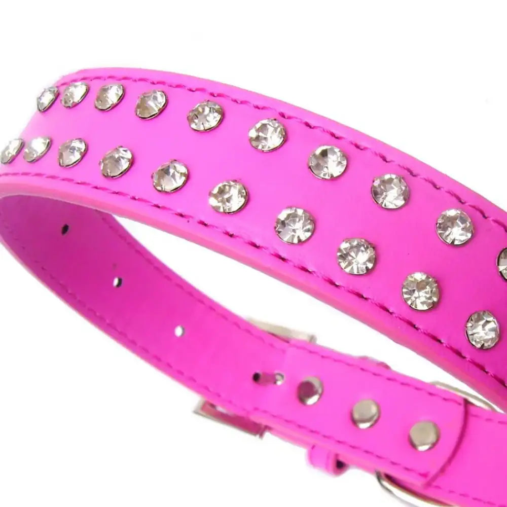Hot Pink Rhinestone Crystal Dog Collar - Posh Pawz - 4