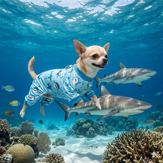 Hungry Shark Dog Pyjamas - Posh Pawz - 2