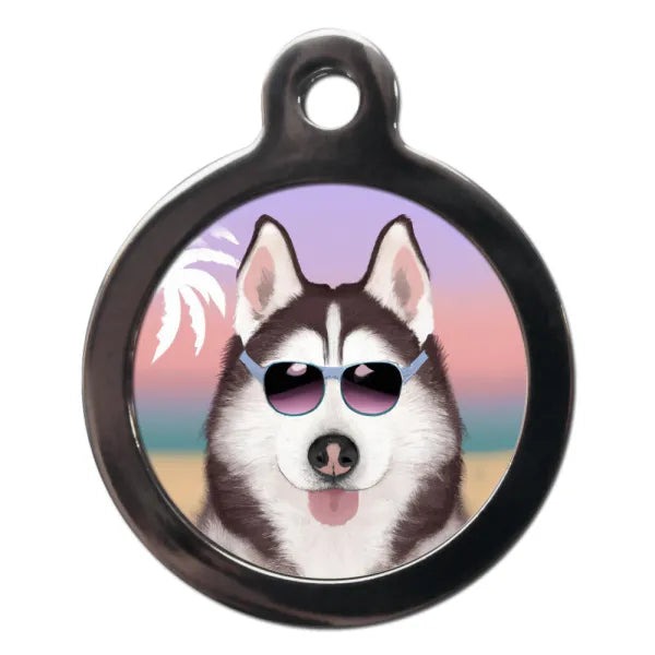 Husky Summertime Dog Id Tag Ps Pet Tags 1