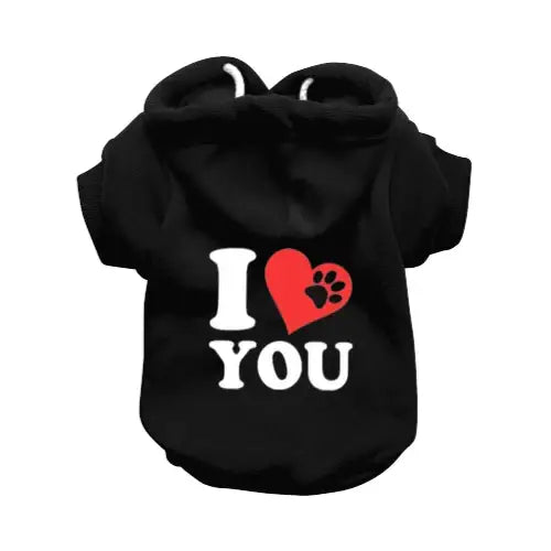 I Love you Dog Hoodie - Poochie Fashion - 2