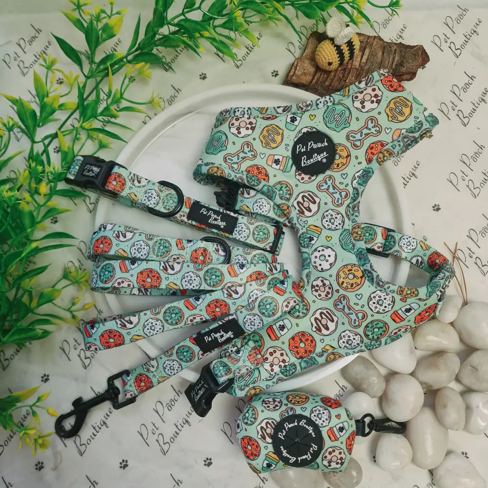Iced Doughnuts & Coffee Dog Harness - Pet Pooch - 8