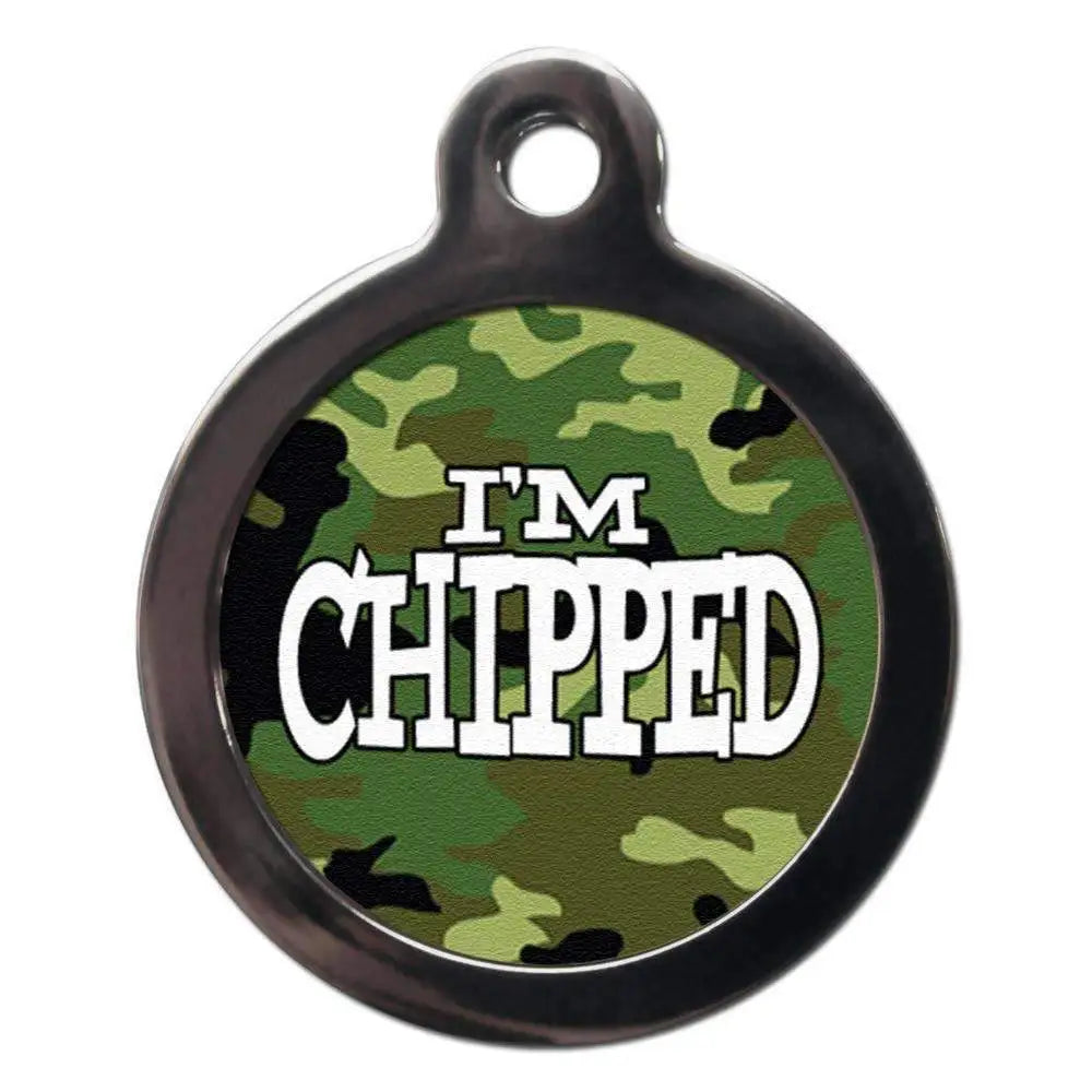 I’m Chipped Camouflage Pet Id Tag - Ps Pet Tags - 1