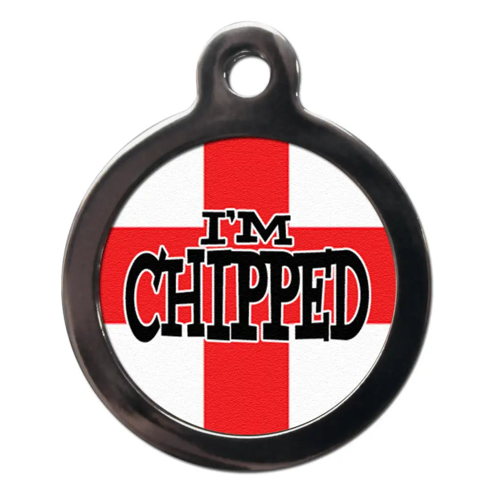 I’m Chipped St.george Flag Id Tag - Ps Pet Tags - 1