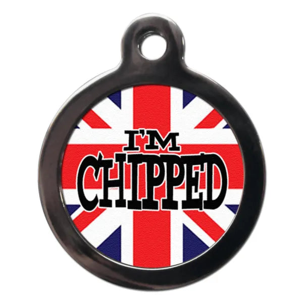 I’m Chipped Union Jack Cat Id Tag Ps Pet Tags 1