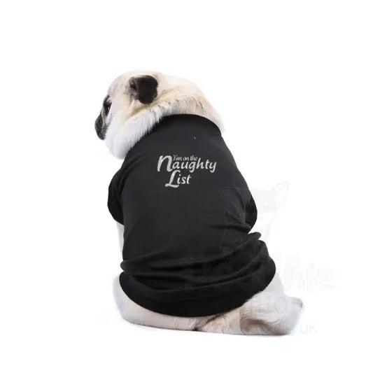 I’m on the Naughty List Glitter Dog T-shirt - Rich Paw - 2