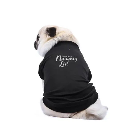 I’m on the Naughty List Glitter Dog T-shirt - Rich Paw - 2