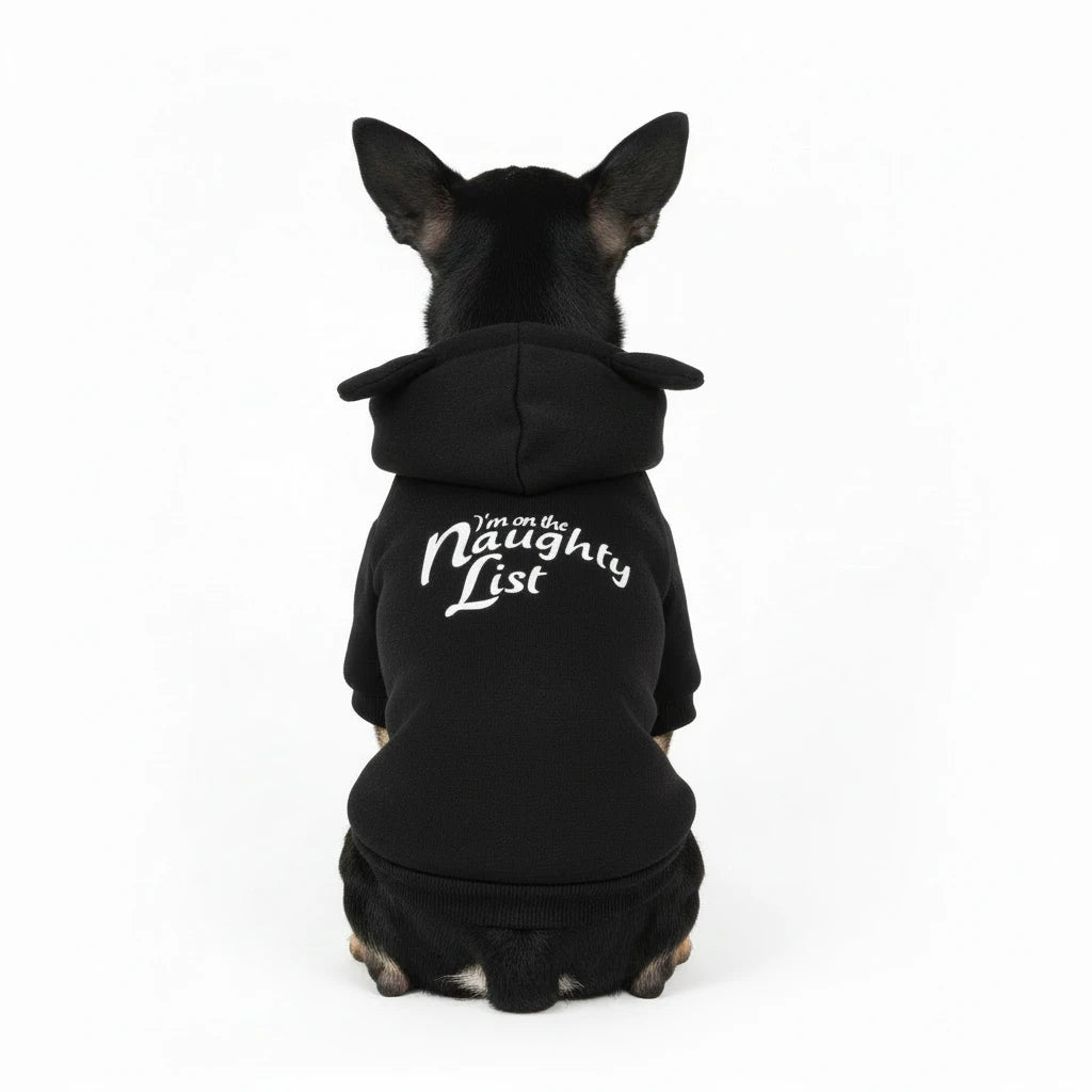 I’m on the Naughty List Xmas Dog Hoodie Sweatshirt - Poochie Fashion - 4