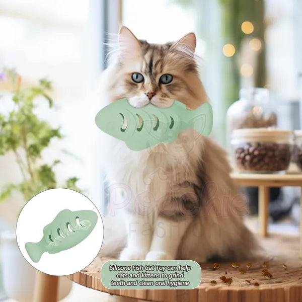 Interactive Silicone Flopping Fish Cat Toy - Posh Catz - 3