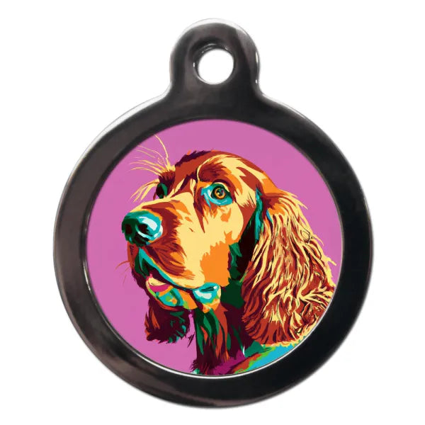 Irish Setter Pop Art Dog Id Tag Ps Pet Tags 1
