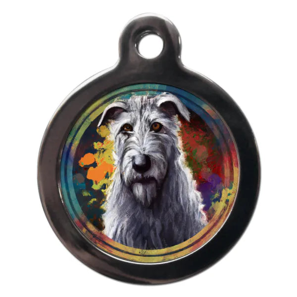 Irish Wolfhound Graffiti Dog Id Tag Ps Pet Tags 1