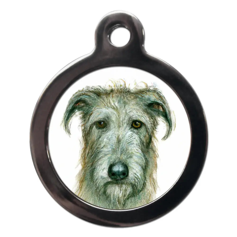Irish Wolfhound Portrait Dog Id Tag - Ps Pet Tags - 1