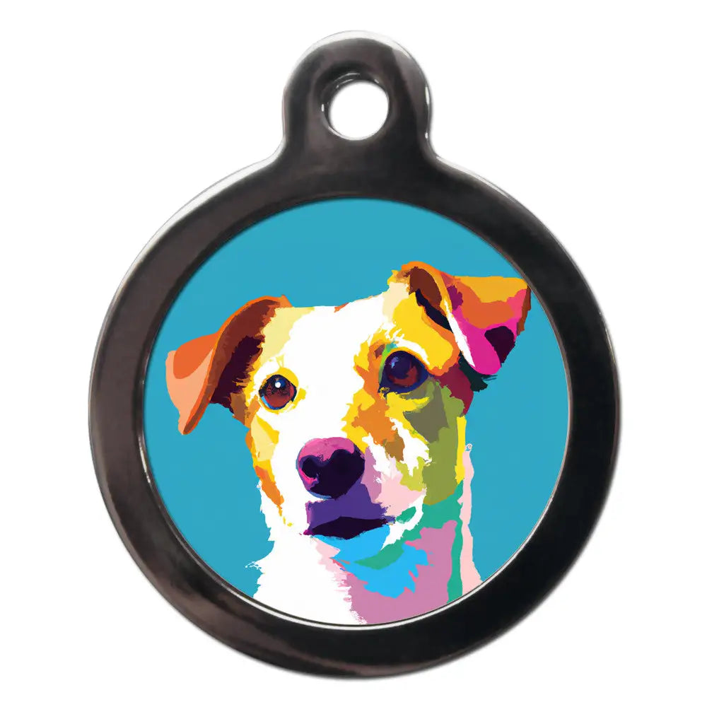 Jack Russell Pop Art Dog Id Tag - Ps Pet Tags - 1