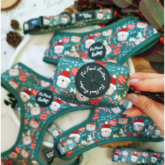 Jolly Bear Christmas Dog Poo Bag Holder - Pet Pooch - 1