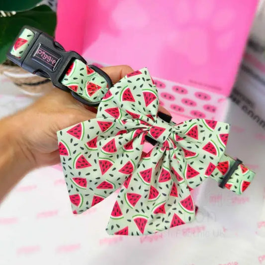 Juicy Watermelon Dog Sailor Bow Tie - Piggie - 2