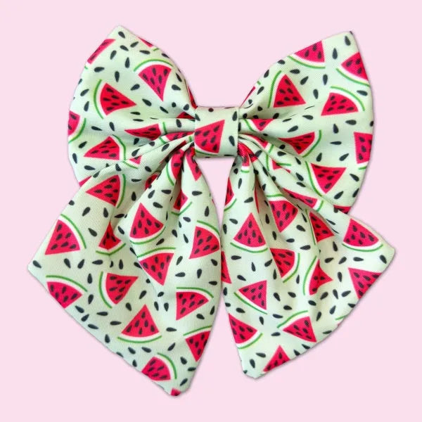 Juicy Watermelon Dog Sailor Bow Tie Piggie 1