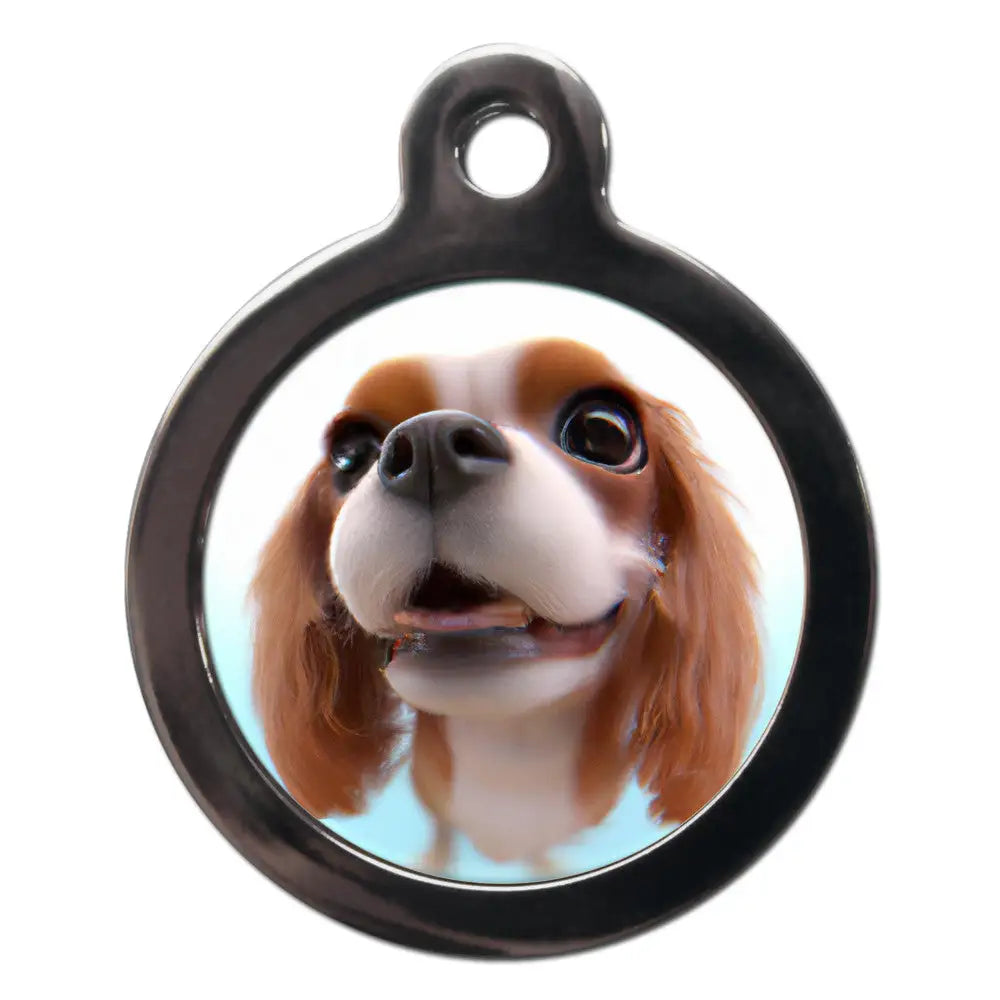 King Charles Spaniel Fish Eye Lens Dog Id Tag - Ps Pet Tags - 1