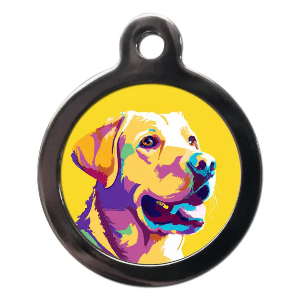 Labrador Pop Art Dog Id Tag Ps Pet Tags 1