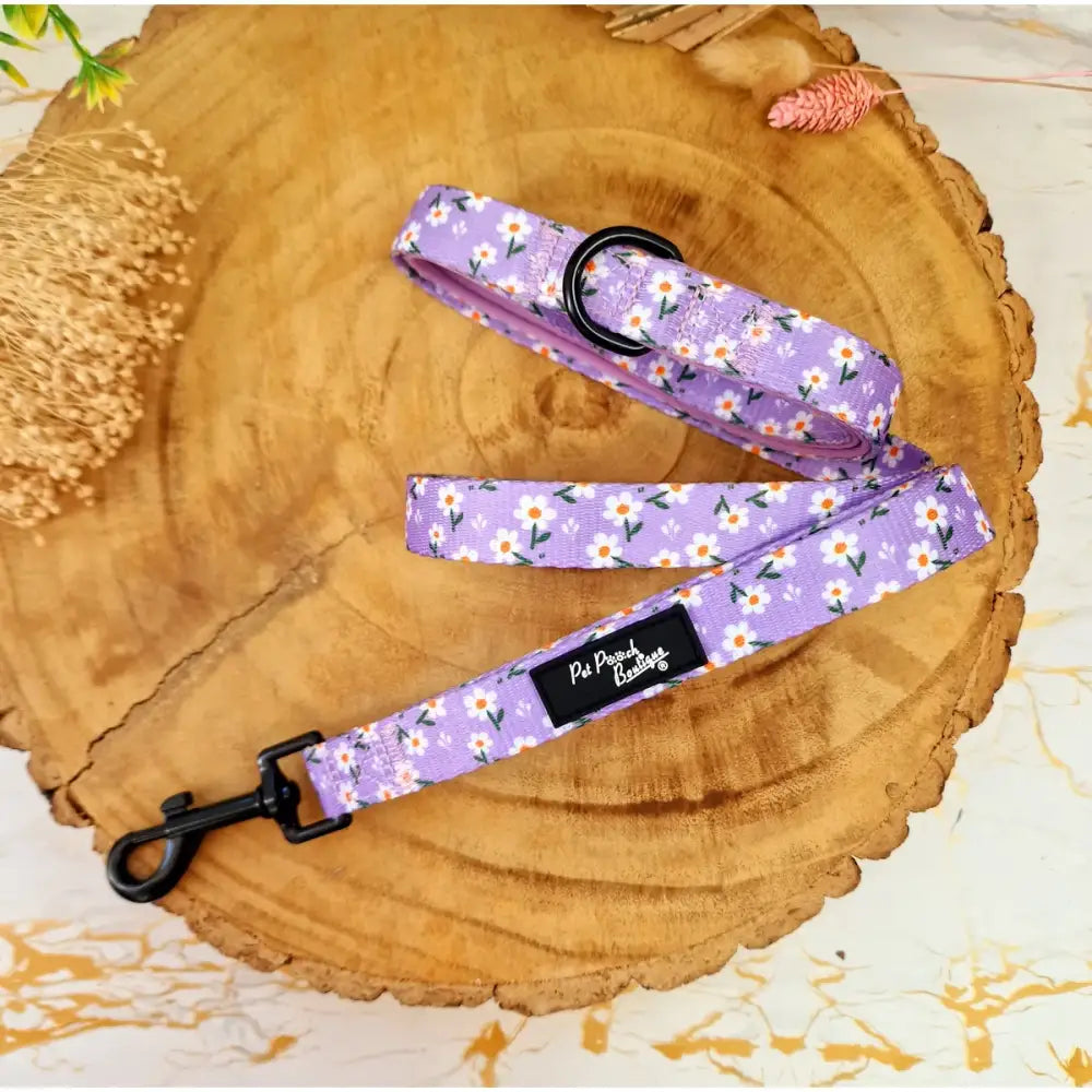 Lavender Daisies Dog Lead - Pet Pooch - 1