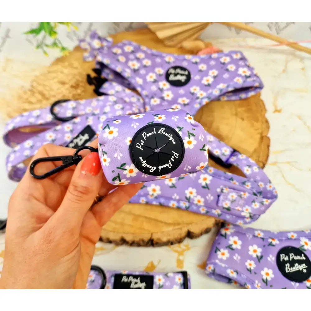 Lavender Daisies Dog Poo Bag Holder - Pet Pooch - 1