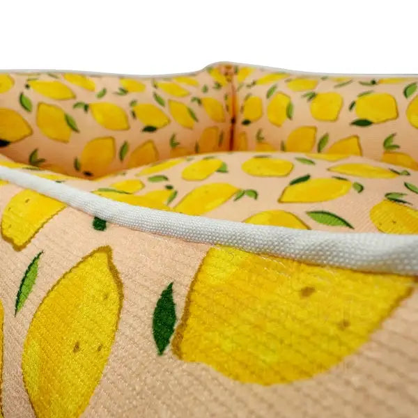 Lemon Squeeze Luxury Corduroy Dog Bed - Piggie - 5