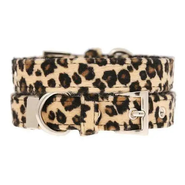Leopard Print Fabric Dog Collar - Urban - 1
