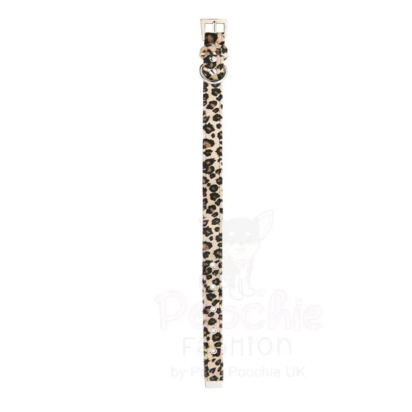 Leopard Print Fabric Dog Collar - Urban - 4